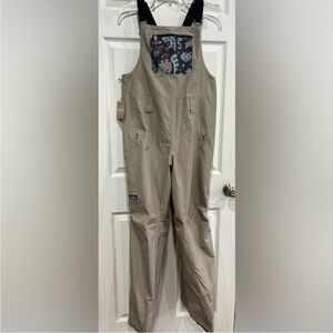 Patagonia Women's XL Insulated Powder Town Ski Bibs Seabird Grey NWT Snowboard